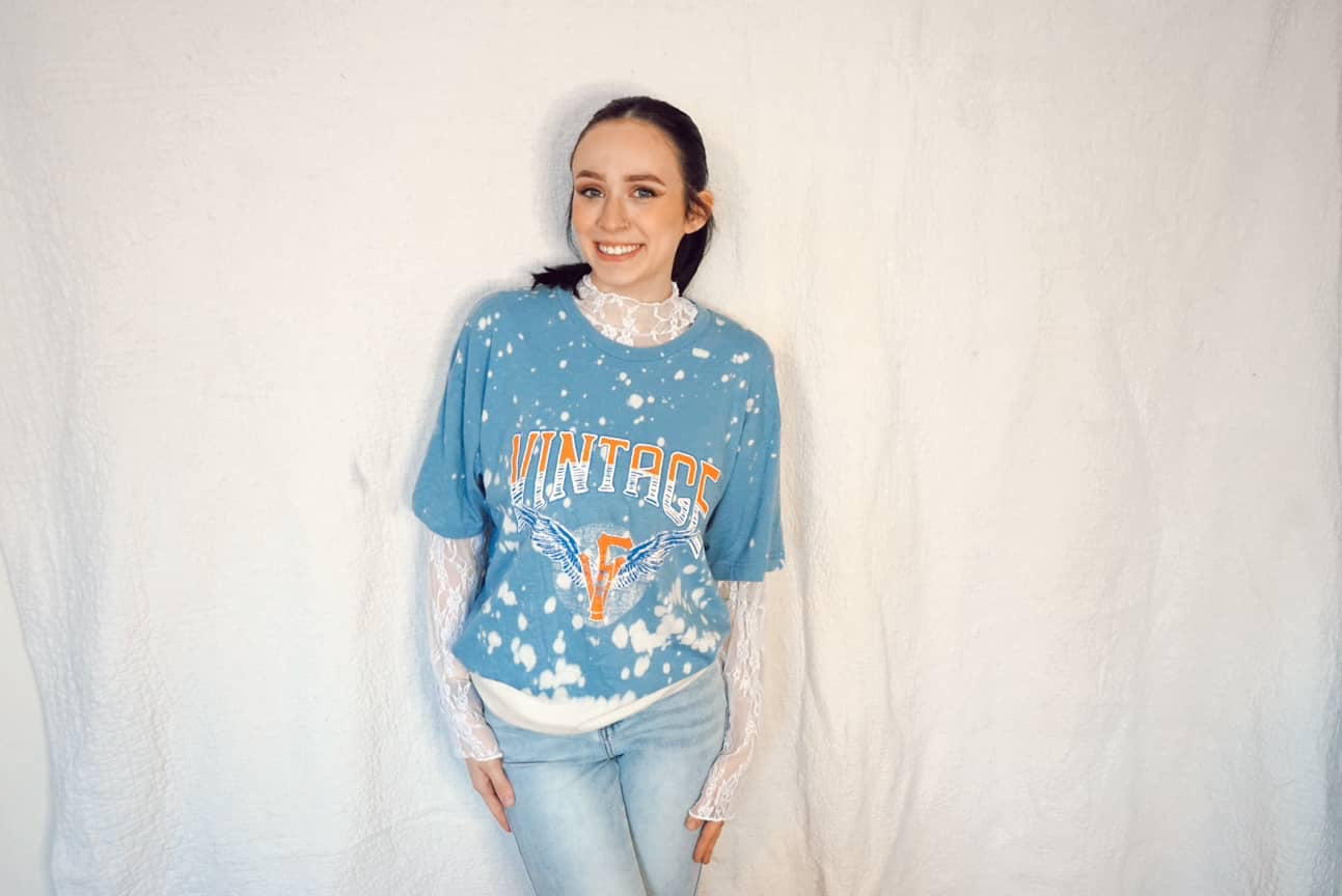 Vintage Tie-Dyed Bleached Tee
