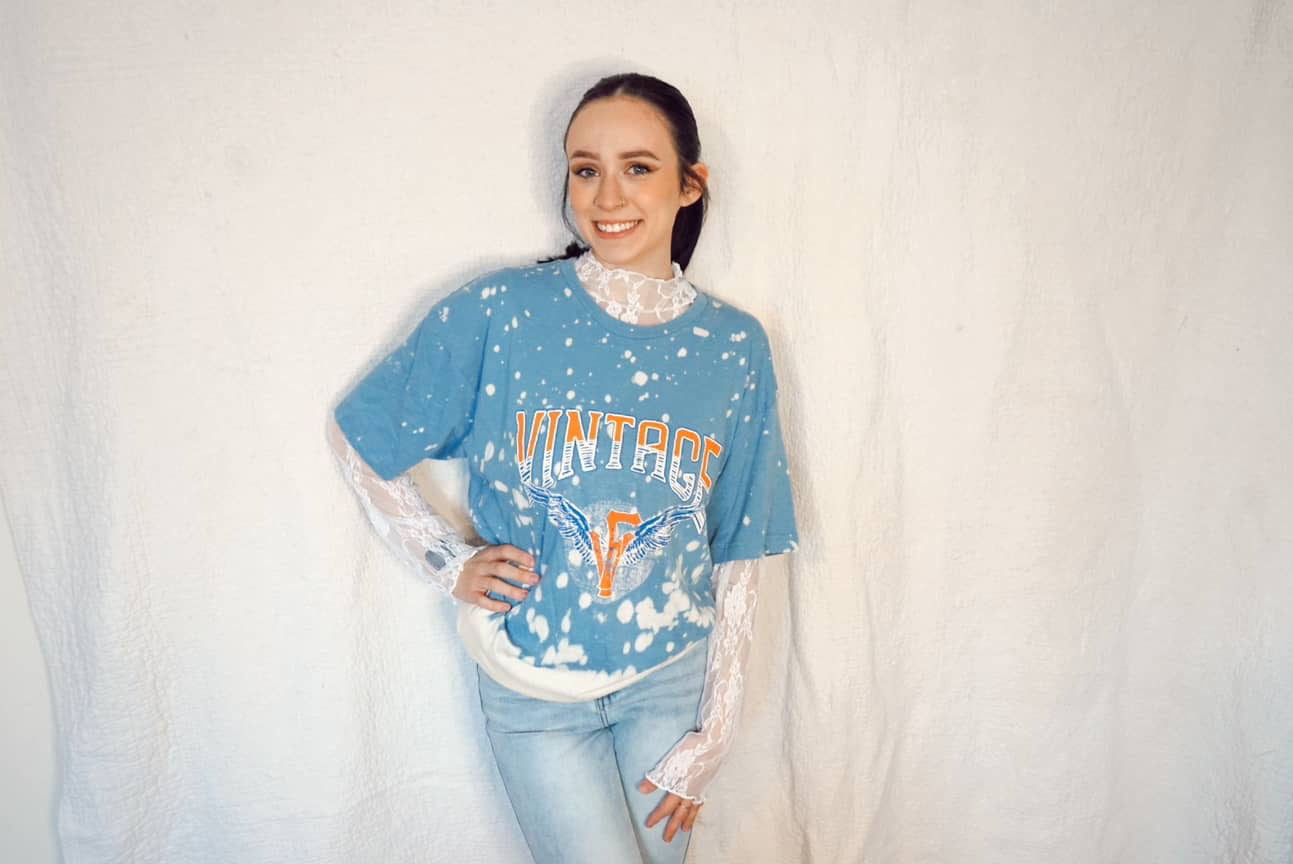 Vintage Tie-Dyed Bleached Tee