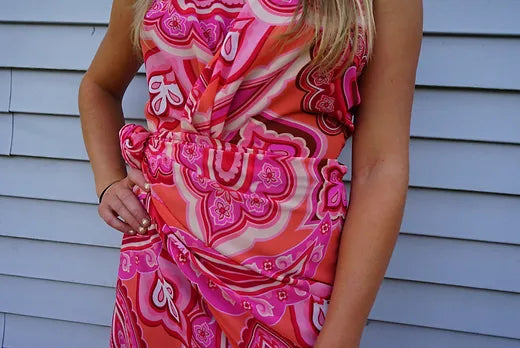 Paprika Midi Wrap Dress