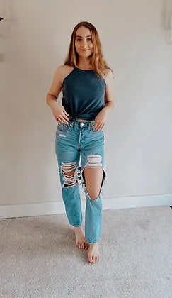 Goddess Tank - Heather Navy