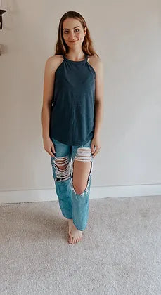 Goddess Tank - Heather Navy
