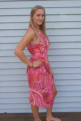 Paprika Midi Wrap Dress