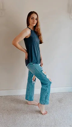 Goddess Tank - Heather Navy