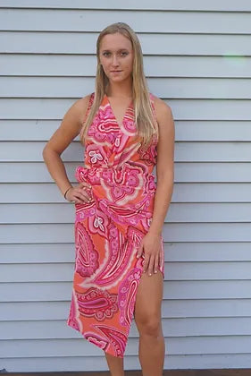 Paprika Midi Wrap Dress