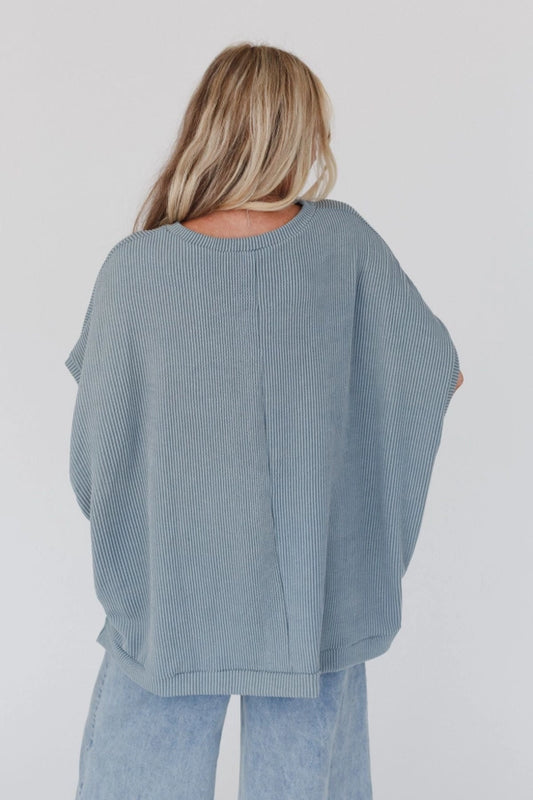 Moon Glow Knit Top - Seafoam