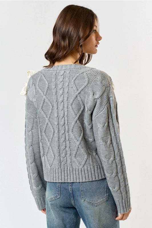 Satin Bow Sweater